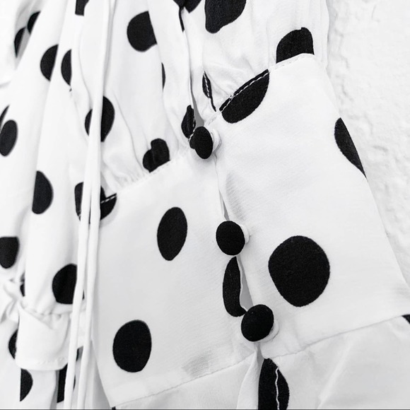 FOR LOVE & LEMONS lexington polka dot romper, s - Picture 5 of 13